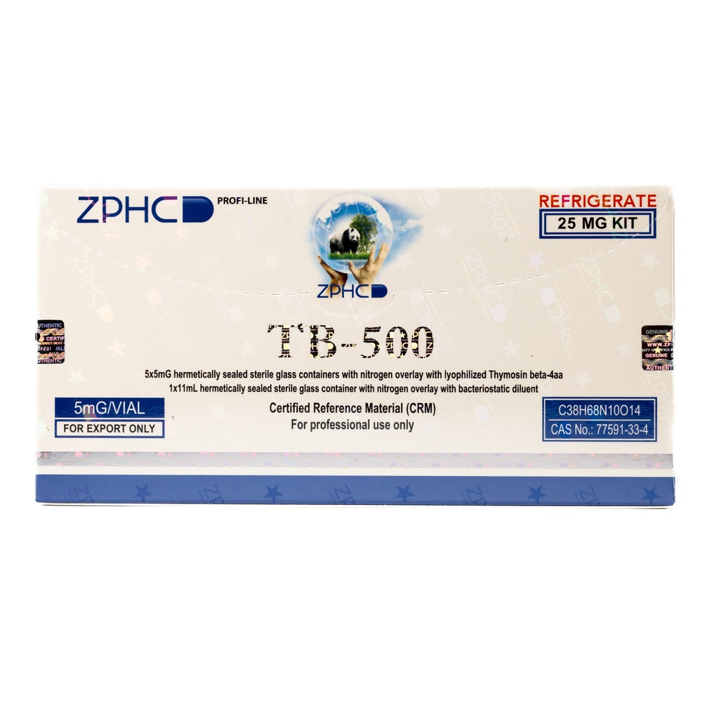 ZPHC TB-500 25MG -THYMOSIN BETA-4 -5 MG / VIAL -5 VIALS