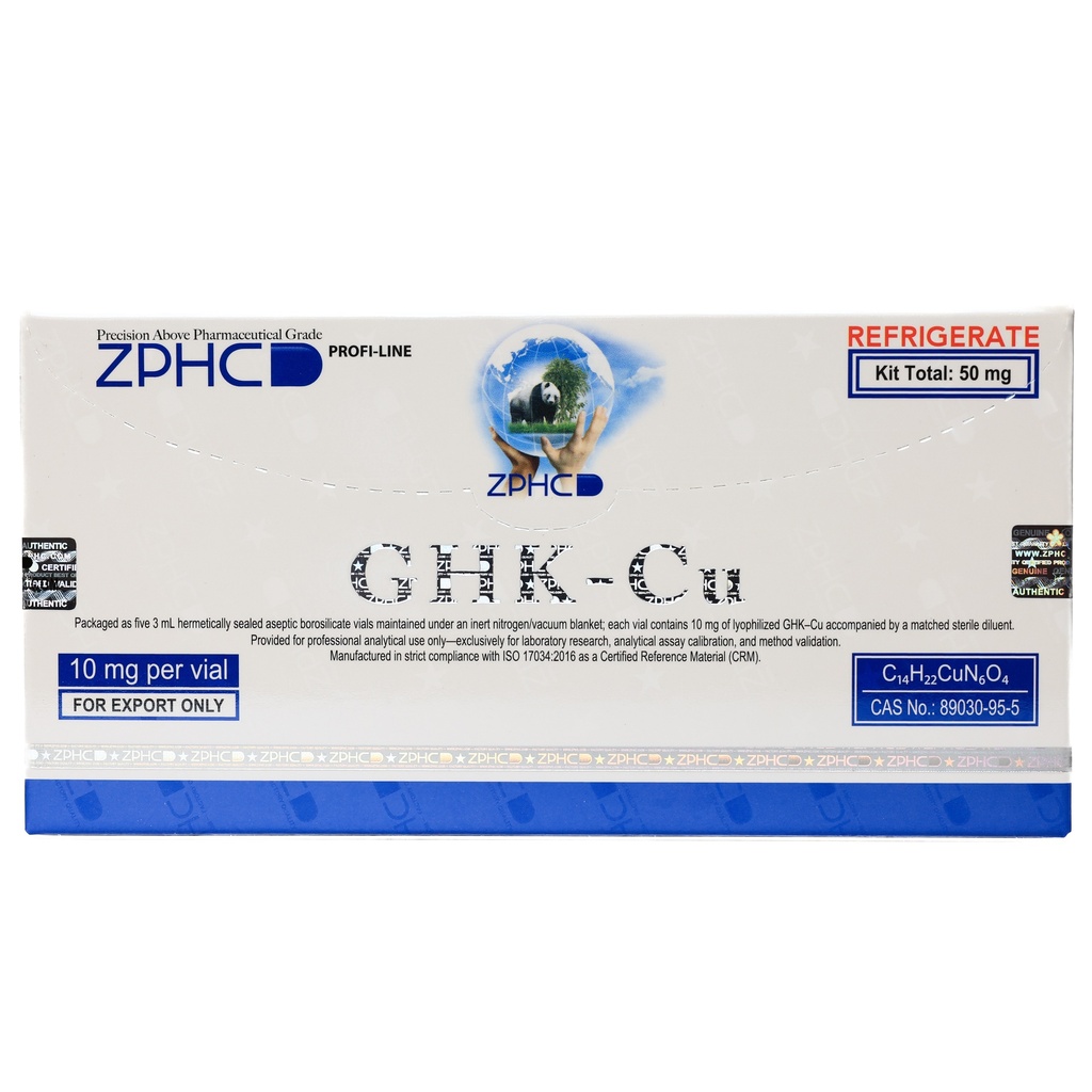 ZPHC GHK-Cu 50mg -10 MG / VIAL -5 VIALS