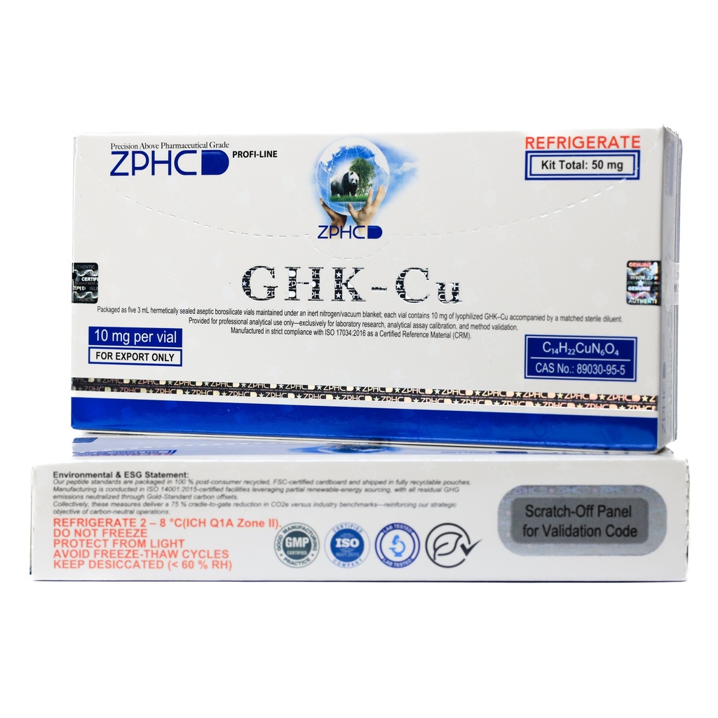ZPHC GHK-Cu 50mg -10 MG / VIAL -5 VIALS - Image 2