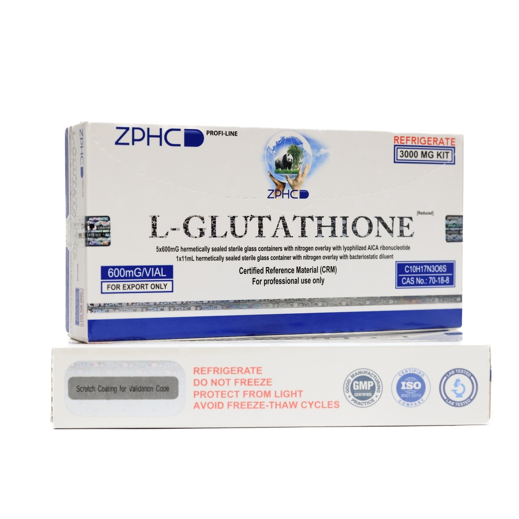 ZPHC L-GLUTATHIONE(3000MG) -600 MG / VIAL -5 VIALS - Image 2